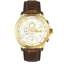 Montre Automatique Homme en Cuir Threeway marron-Richtenburg Outlet