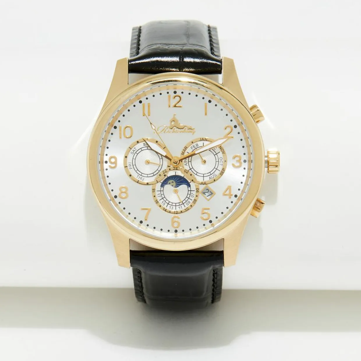 Montre automatique Homme en Cuir Athen noire-Richtenburg Clearance