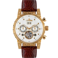 Montre automatique Homme en Cuir Newport marron-Richtenburg Online