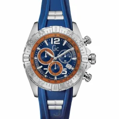 Montre Chronographe Homme en Caoutchouc bleue-Guess Collection New