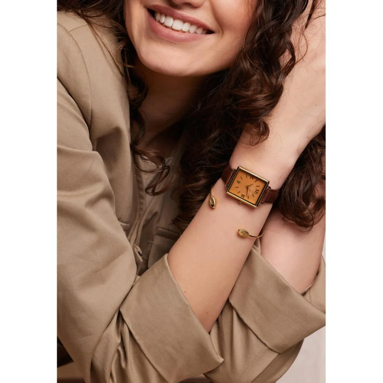 Femme Amelia Parker Montres^Montre Femme Boracay en Cuir marron