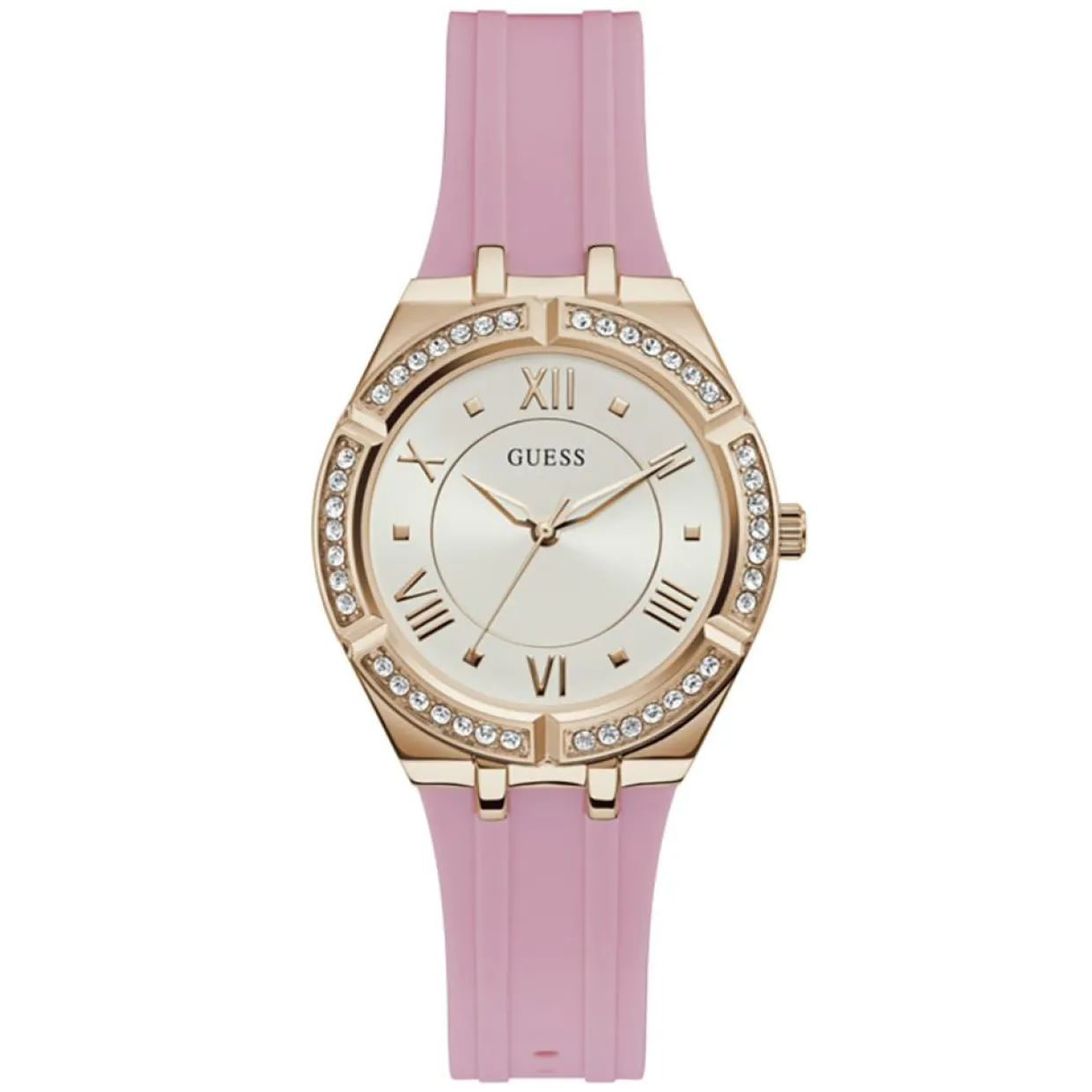 Femme Guess Montres^Montre Femme Cosmo en Caoutchouc rose