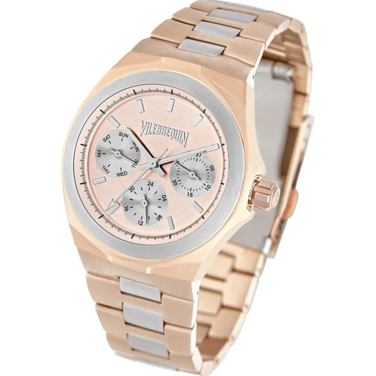 Montre Femme en Acier Chronographe rose doré-Vilebrequin Discount