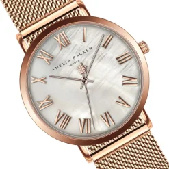 Femme Amelia Parker Montres^Montre Femme en Acier Classique rose doré