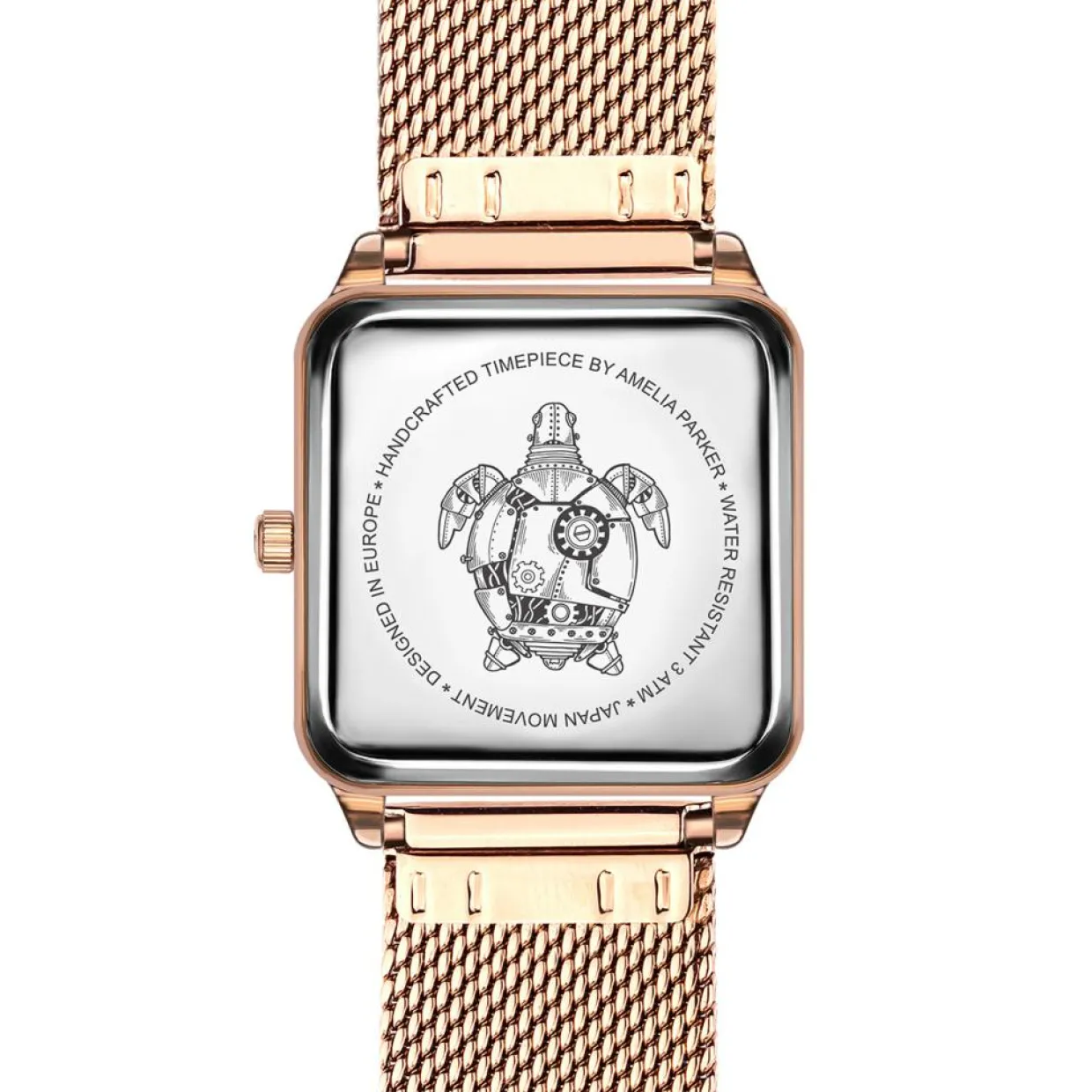 Femme Amelia Parker Montres^Montre Femme en Acier Gold Plaza rose doré
