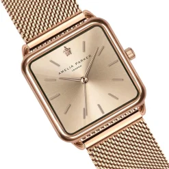 Femme Amelia Parker Montres^Montre Femme en Acier Gold Plaza rose doré