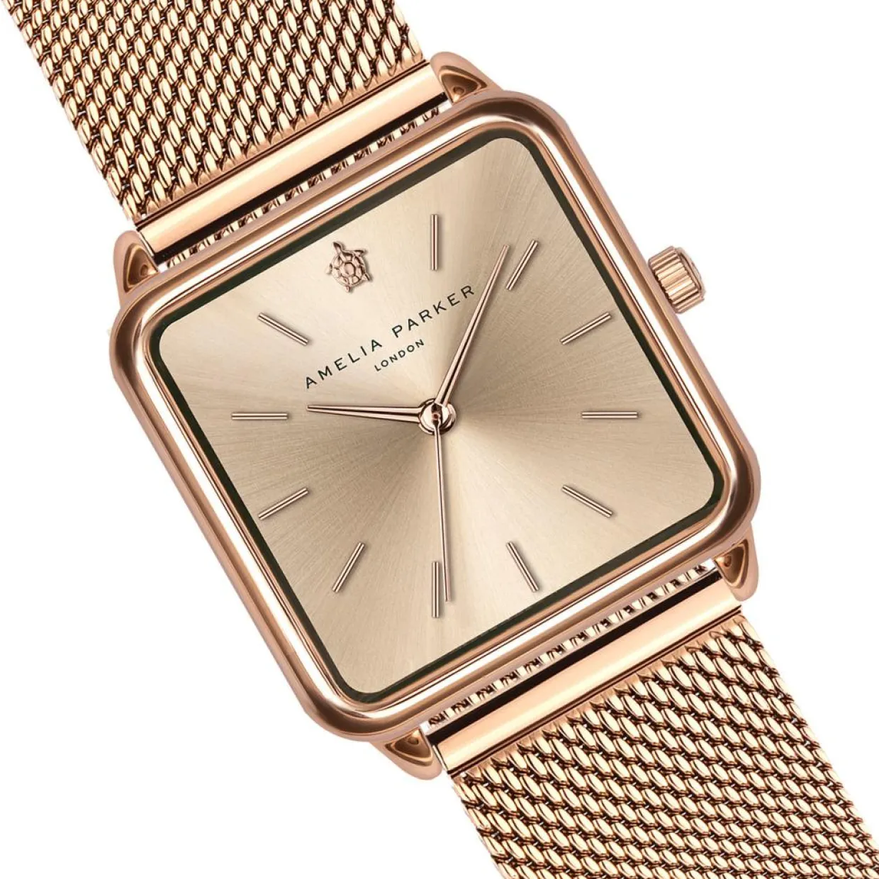 Femme Amelia Parker Montres^Montre Femme en Acier Gold Plaza rose doré