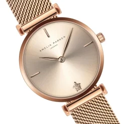 Femme Amelia Parker Montres^Montre Femme en Acier Gold Shore rose doré
