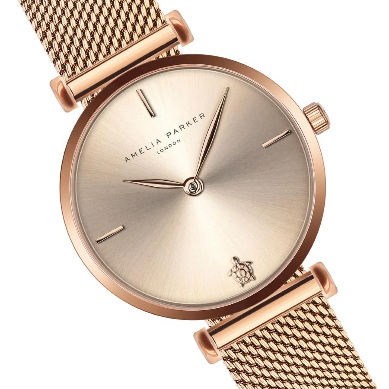 Femme Amelia Parker Montres^Montre Femme en Acier Gold Shore rose doré