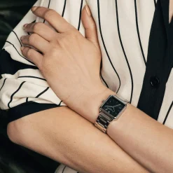 Femme Amelia Parker Montres^Montre Femme en Acier Night Voyage argentée