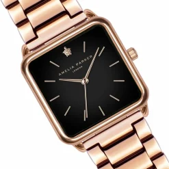 Femme Amelia Parker Montres^Montre Femme en Acier Night Plaza rose doré
