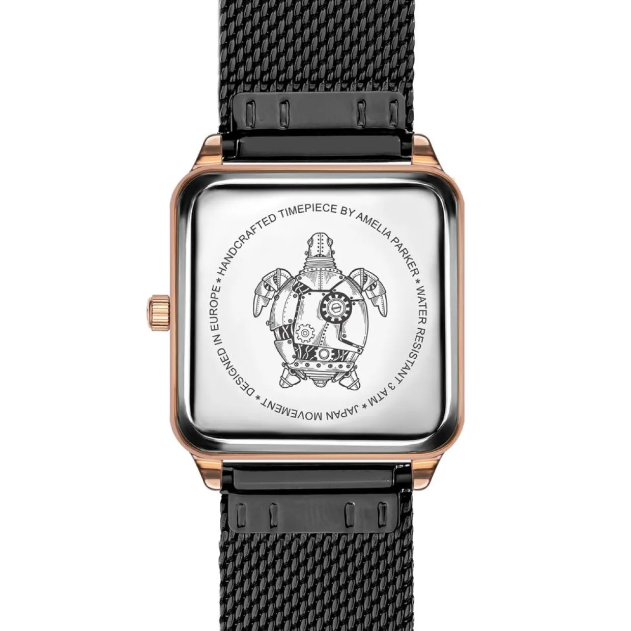 Femme Amelia Parker Montres^Montre Femme en Acier Night Plaza noire