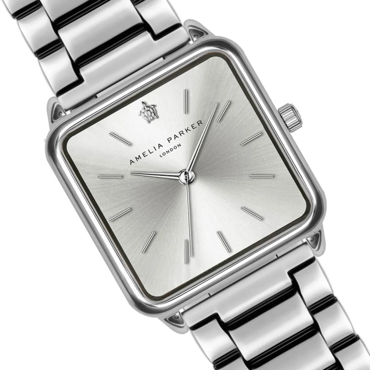 Femme Amelia Parker Montres^Montre Femme en Acier Plaza argentée