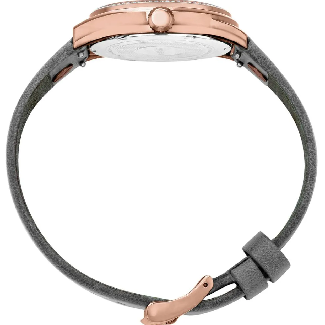 Femme Baldinini Montres^Montre Femme en Cuir & cristaux Swarovski Adria gris foncé