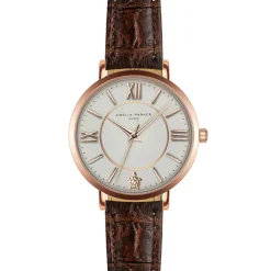 Montre Femme en Cuir Petite Classique marron-Amelia Parker Discount