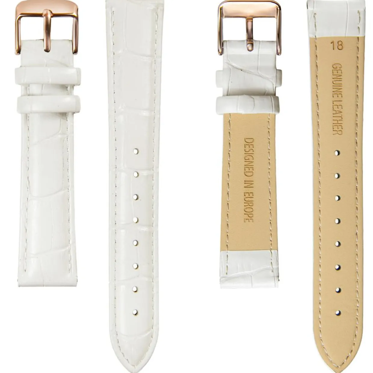 Femme Amelia Parker Montres^Montre Femme en Cuir Rose Turtle blanche