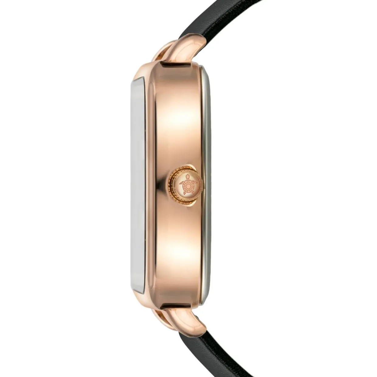 Montre Femme Gold Plaza en Cuir noire-Amelia Parker Clearance