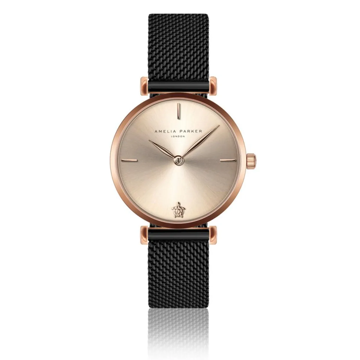 Femme Amelia Parker Montres^Montre Femme Gold Shore en Acier noire