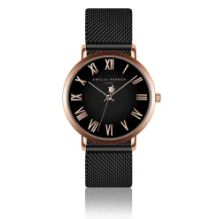 Montre Femme Grand Noir en Acier noire-Amelia Parker Sale