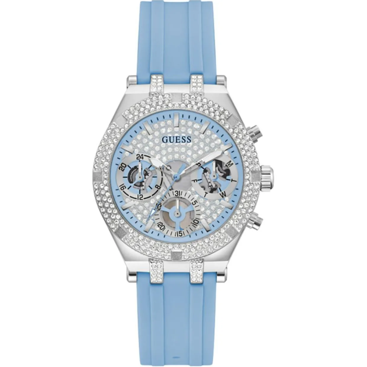 Montre Femme Heiress en Silicone bleue-Guess Best