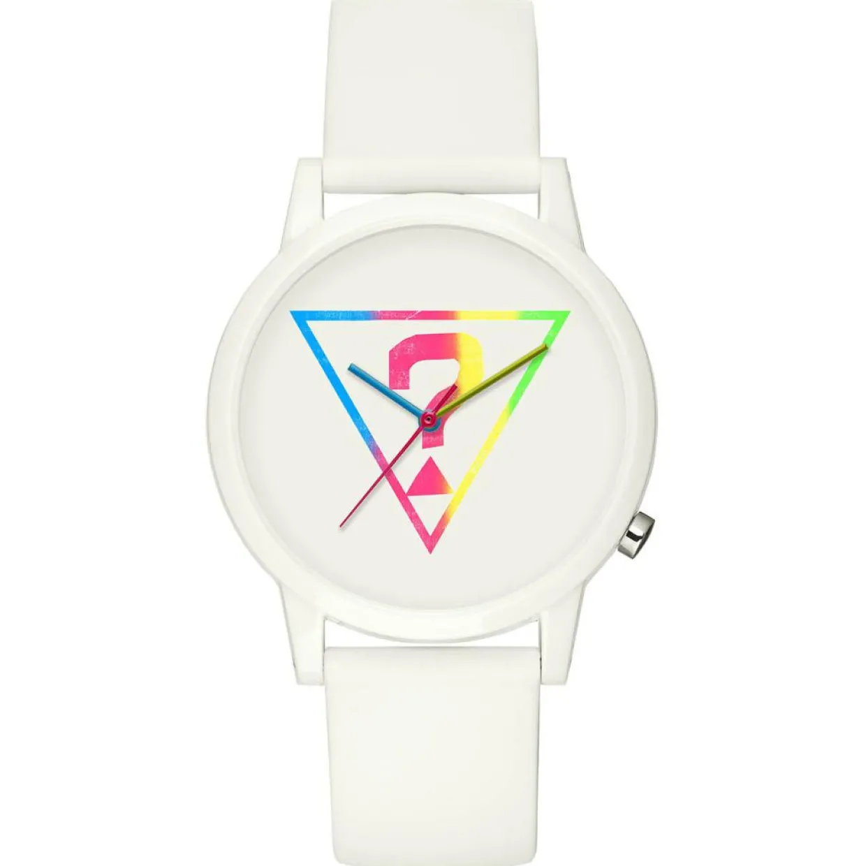 Montre Femme Hollywood en Silicone blanche-Guess Discount