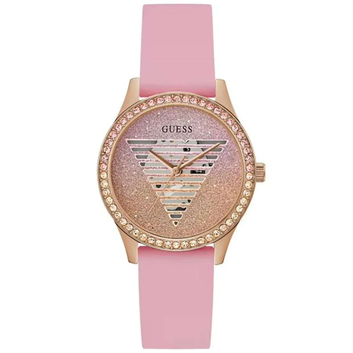 Montre Femme Lady Idol en Silicone rose-Guess Discount