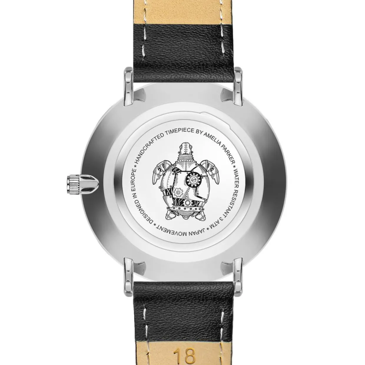 Montre Femme Maya Bay en Cuir noire-Amelia Parker New