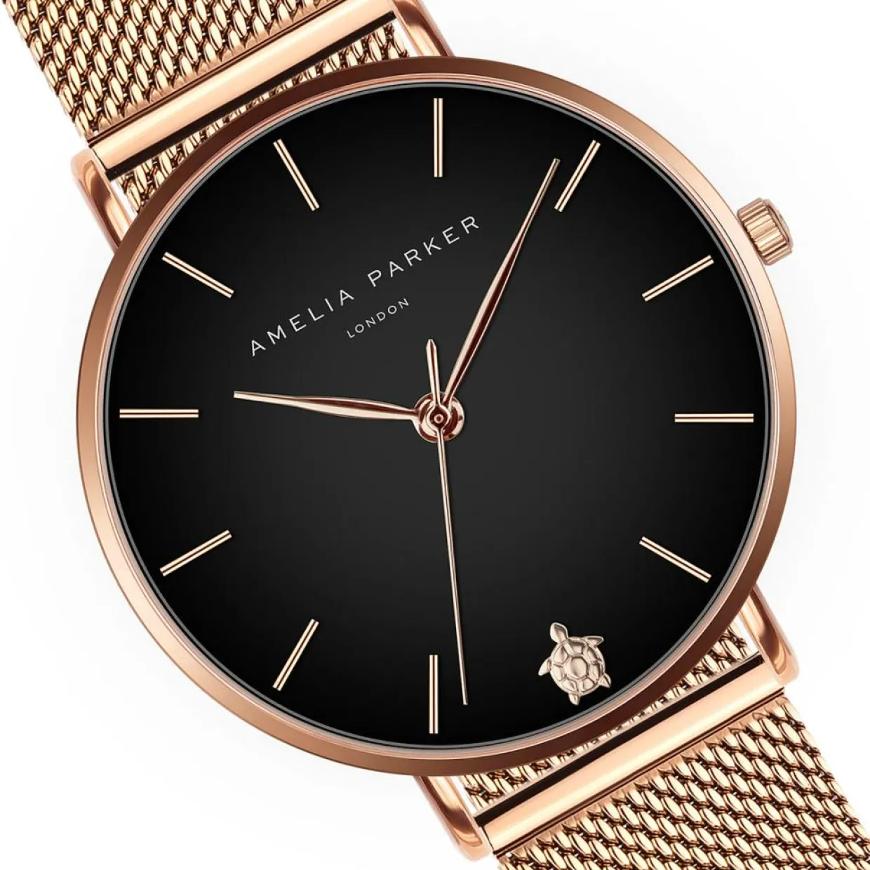 Montre Femme Midnight Moon en Acier rose doré-Amelia Parker Sale
