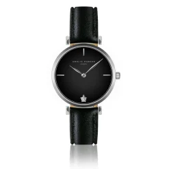 Montre Femme Night Shore en Cuir noire-Amelia Parker Clearance