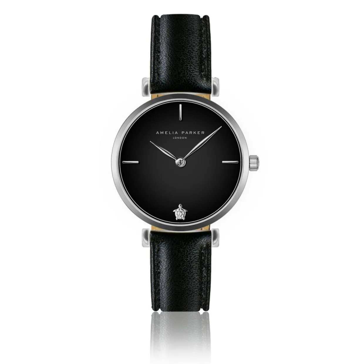 Montre Femme Night Shore en Cuir noire-Amelia Parker Clearance