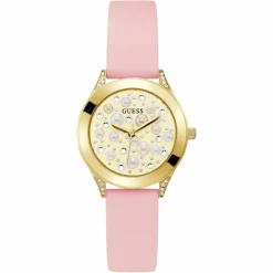 Montre Femme Pearl en Silicone rose-Guess New
