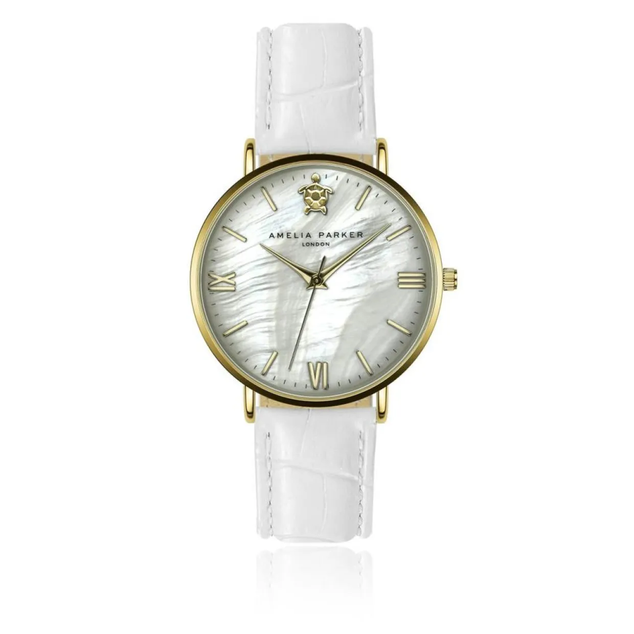 Montre Femme Pearl of the Sea en Cuir blanche-Amelia Parker Discount