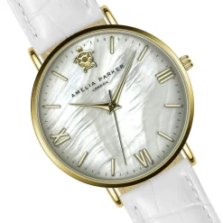 Montre Femme Pearl of the Sea en Cuir blanche-Amelia Parker Discount