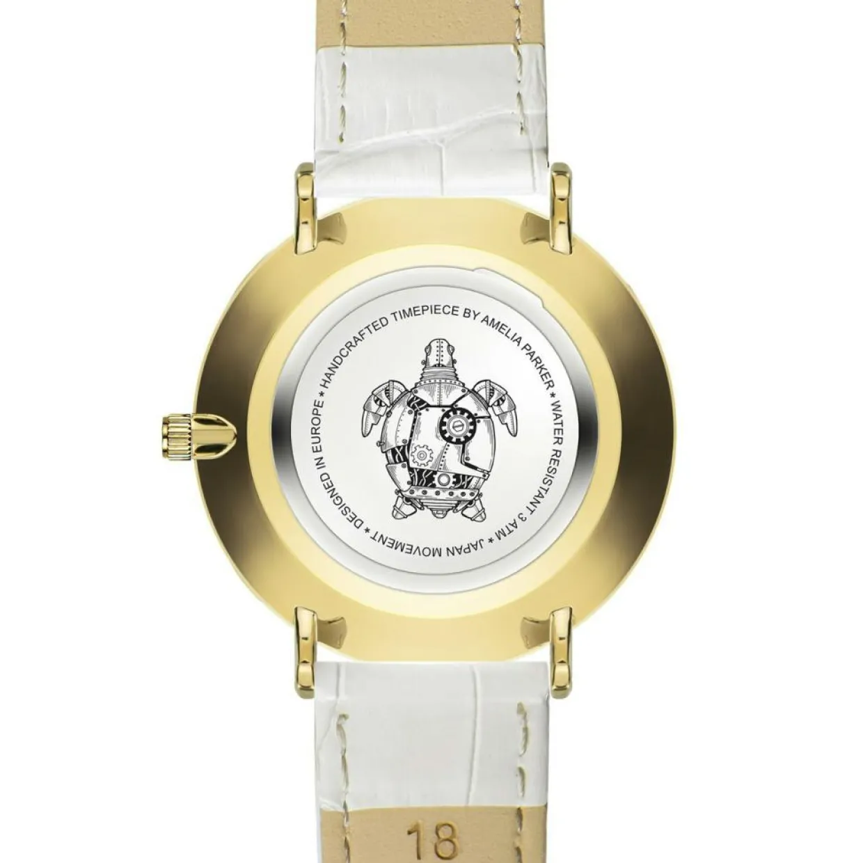 Montre Femme Pearl of the Sea en Cuir blanche-Amelia Parker Discount
