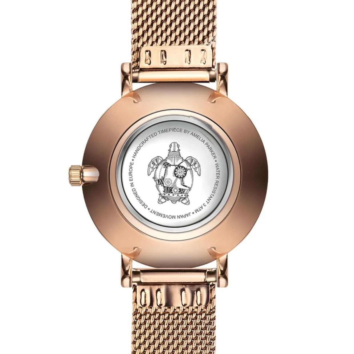 Montre Femme Petite Classique en Acier rose doré-Amelia Parker Sale