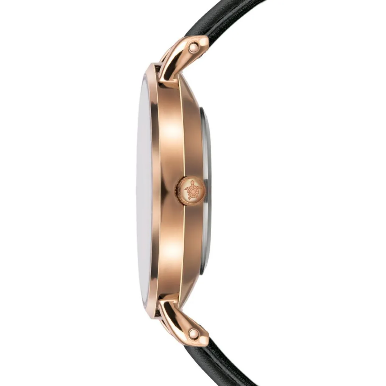Montre Femme Petite Rose en Cuir noire-Amelia Parker Discount