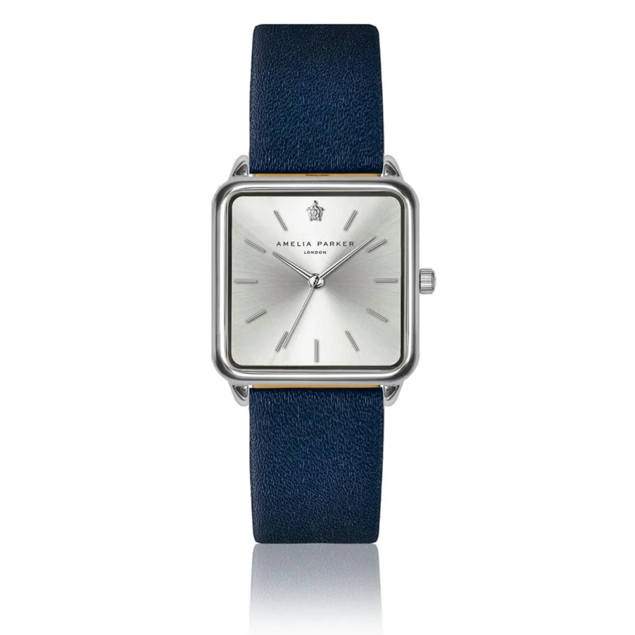 Montre Femme Plaza en Cuir bleu foncé-Amelia Parker New