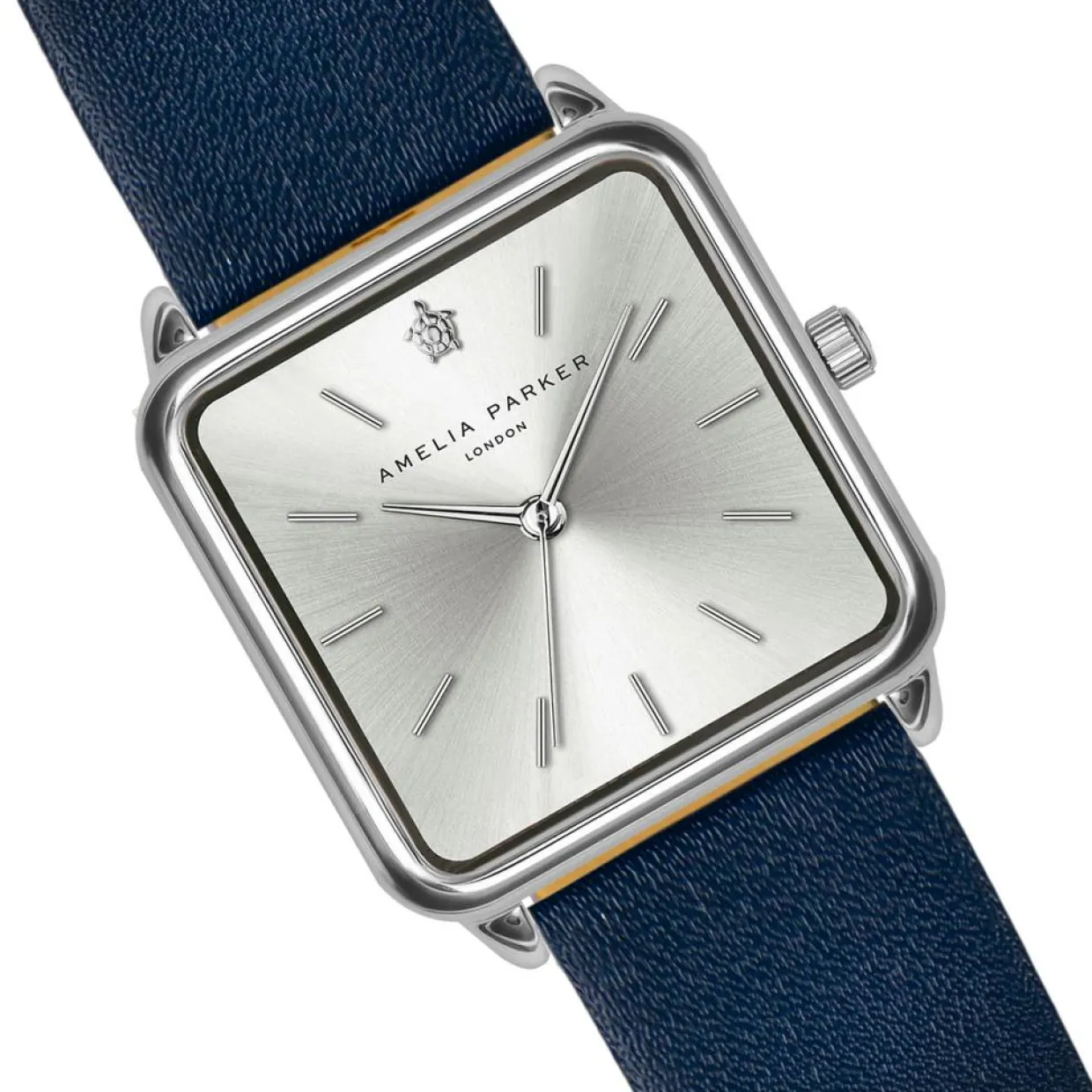 Montre Femme Plaza en Cuir bleu foncé-Amelia Parker New