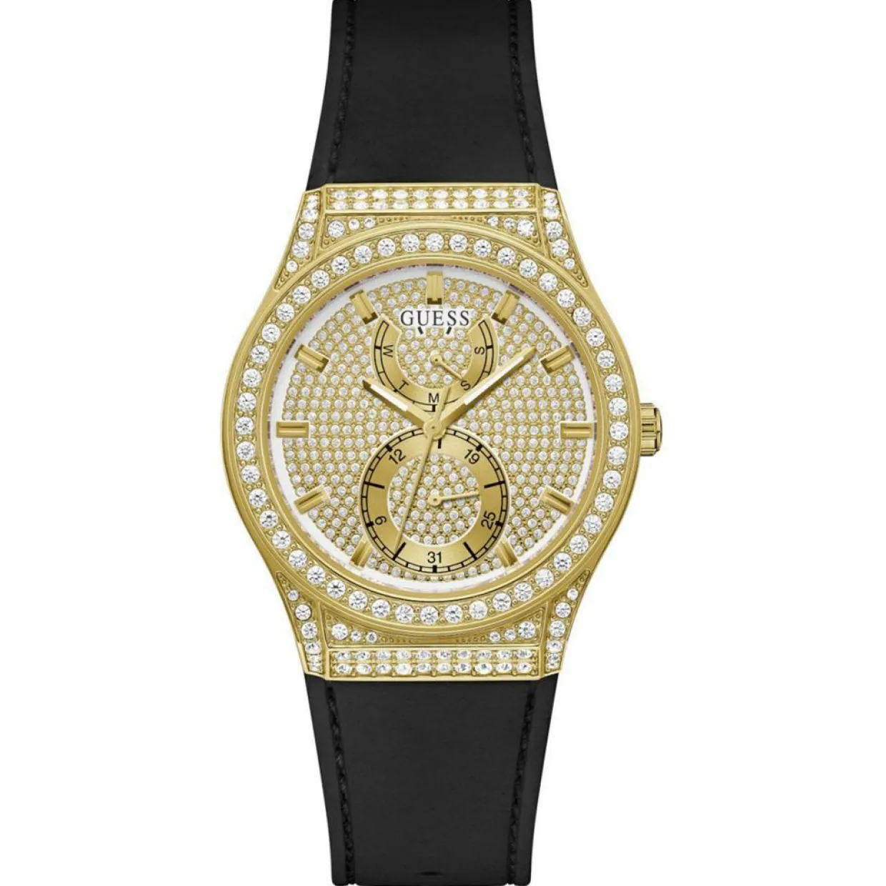 Femme Guess Montres^Montre Femme Princess en Silicone noire