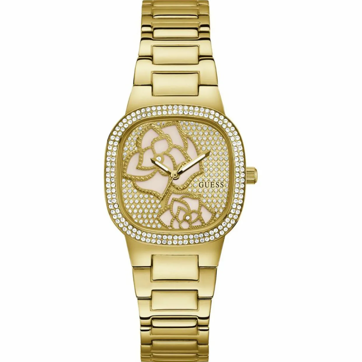 Femme Guess Montres^Montre Femme Rose Bud en Acier dorée