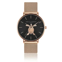 Femme Amelia Parker Montres^Montre Femme Sea Turtle en Acier rose doré