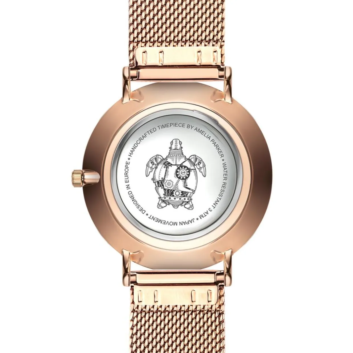 Femme Amelia Parker Montres^Montre Femme Sea Turtle en Acier rose doré