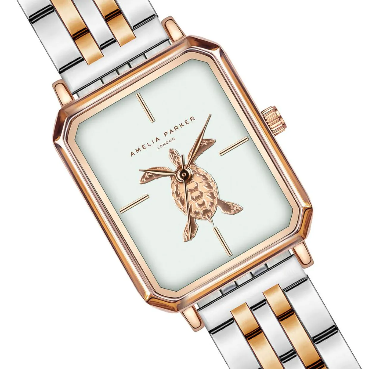 Montre Femme Serenity en Acier rose doré/argenté-Amelia Parker Best