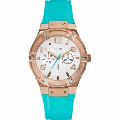 Femme Guess Montres^Montre Femme Sport Steel en Silicone bleue