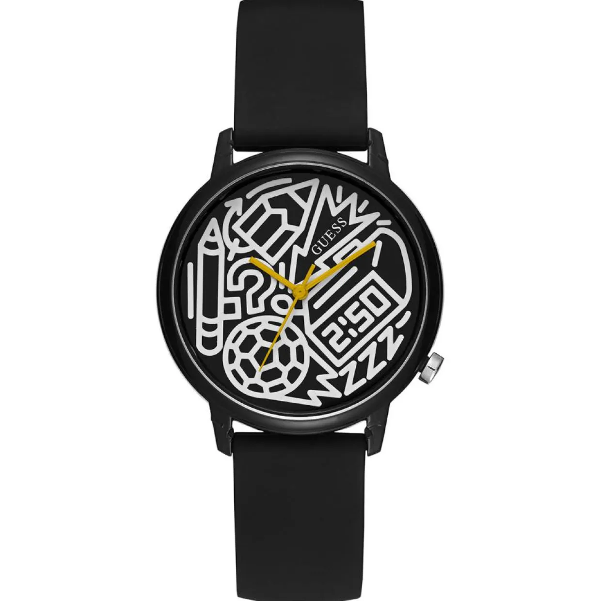 Femme Guess Montres^Montre Femme Time To Give en Silicone noire