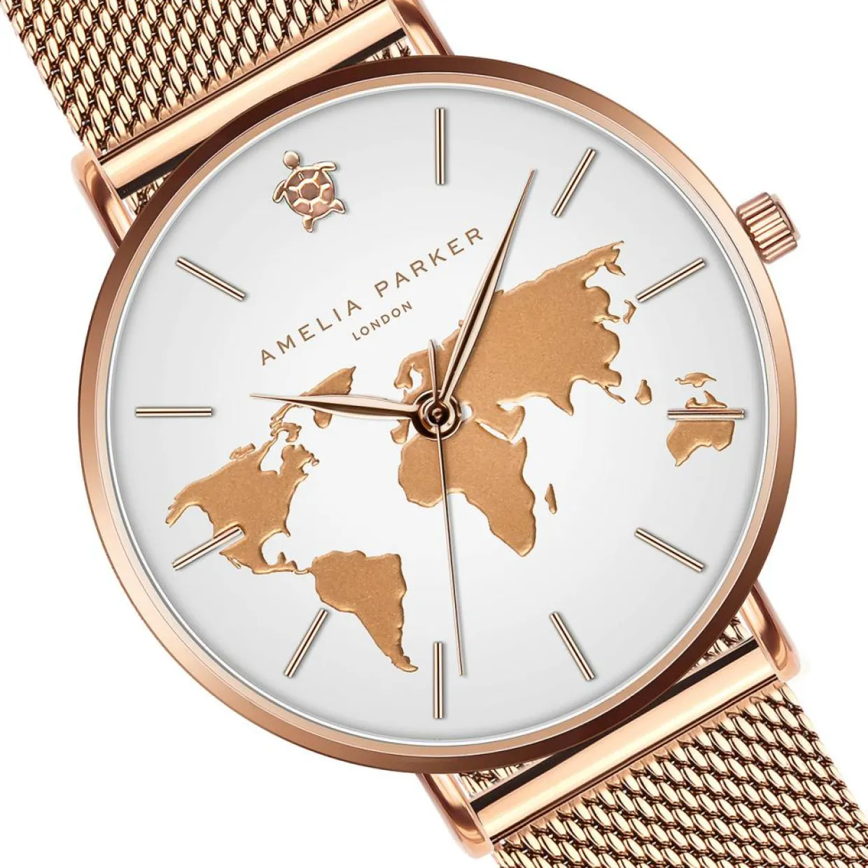 Femme Amelia Parker Montres^Montre Femme Vacation en Acier rose doré