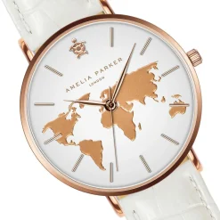 Montre Femme Vacation en Cuir blanche-Amelia Parker Sale