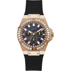 Femme Guess Montres^Montre Femme Venus en Silicone noire