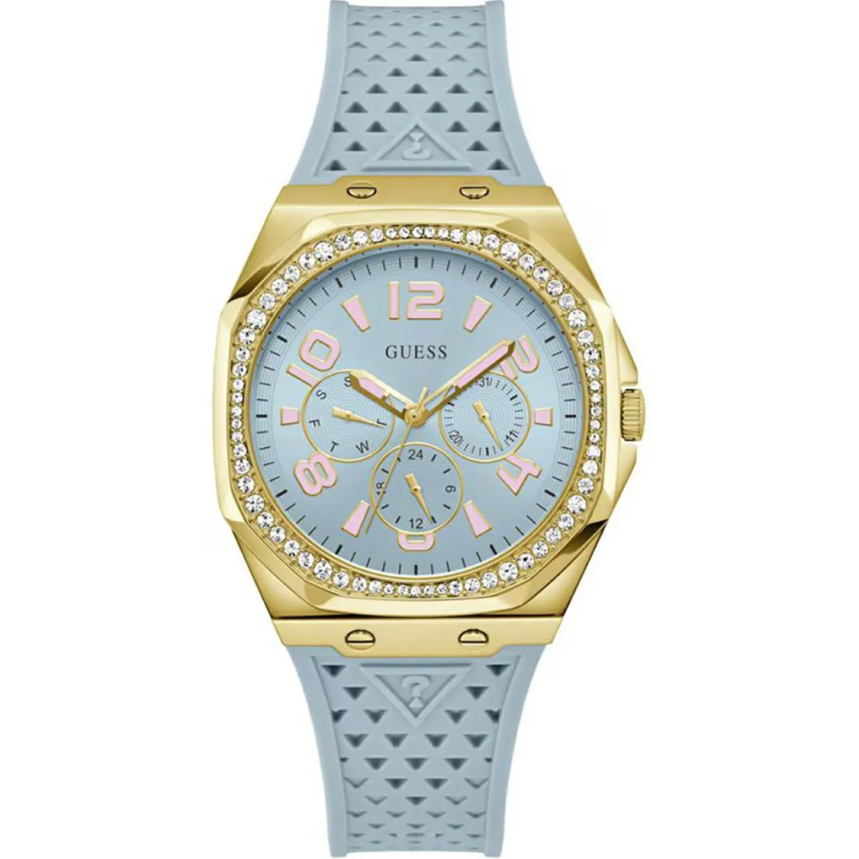 Montre Femme Zest en Silicone bleue-Guess Hot