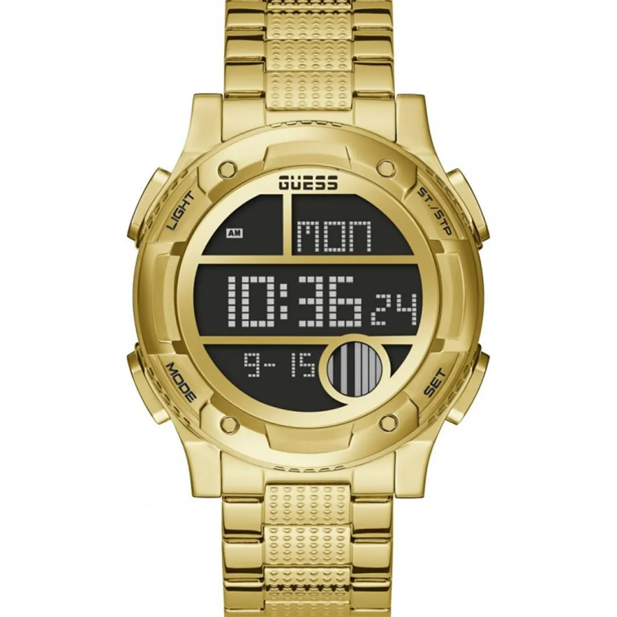 Montre Femme Zip en Acier dorée-Guess Discount